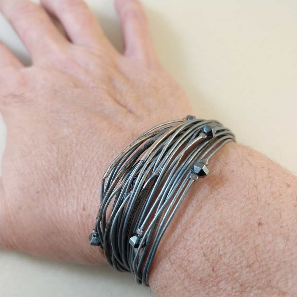Silpada Sterling Silver Multi-Strand Bracelet with Black Accents - Picture 2 of 16